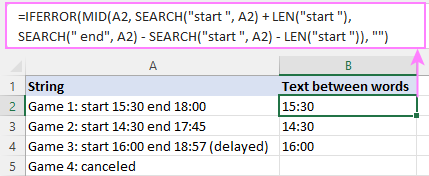 Extraiga texto entre dos caracteres en Excel y Google Sheets