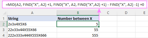 Extraiga texto entre dos caracteres en Excel y Google Sheets
