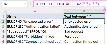 Extraiga texto entre dos caracteres en Excel y Google Sheets