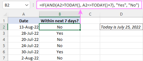 Excel SI entre dos números o fechas