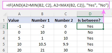 Excel SI entre dos números o fechas