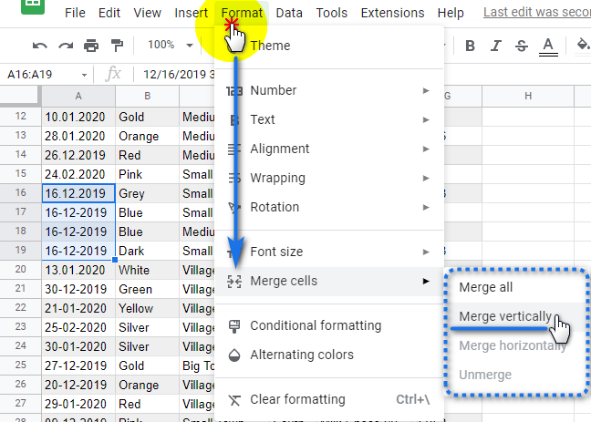 Formas rápidas de mover, ocultar, aplicar estilo y cambiar filas en Google Sheets