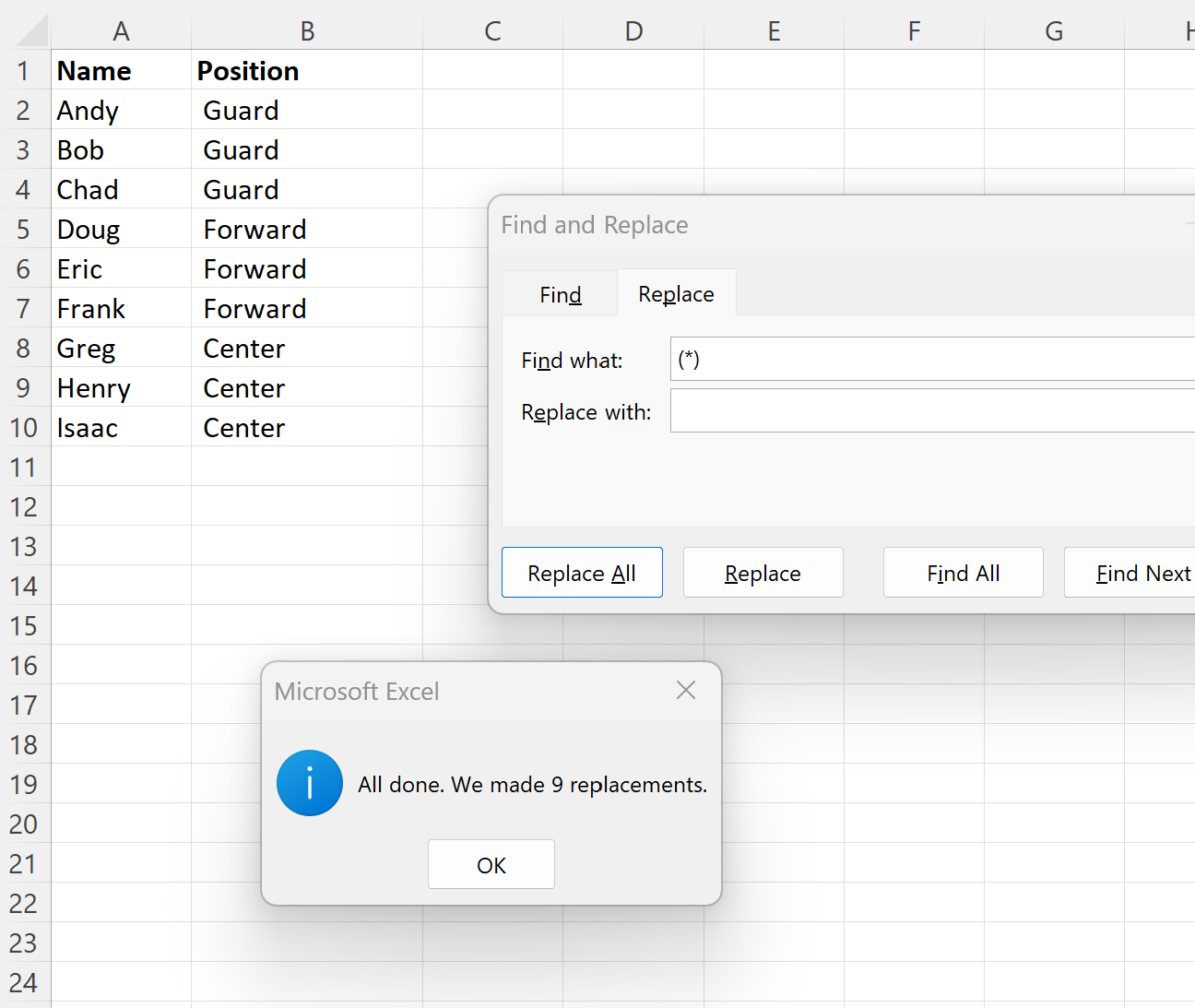 Excel: cómo utilizar Buscar y reemplazar con comodines