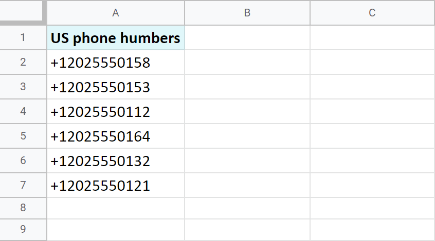 Agregue el mismo texto en Google Sheets en una determinada posición de varias celdas a la vez