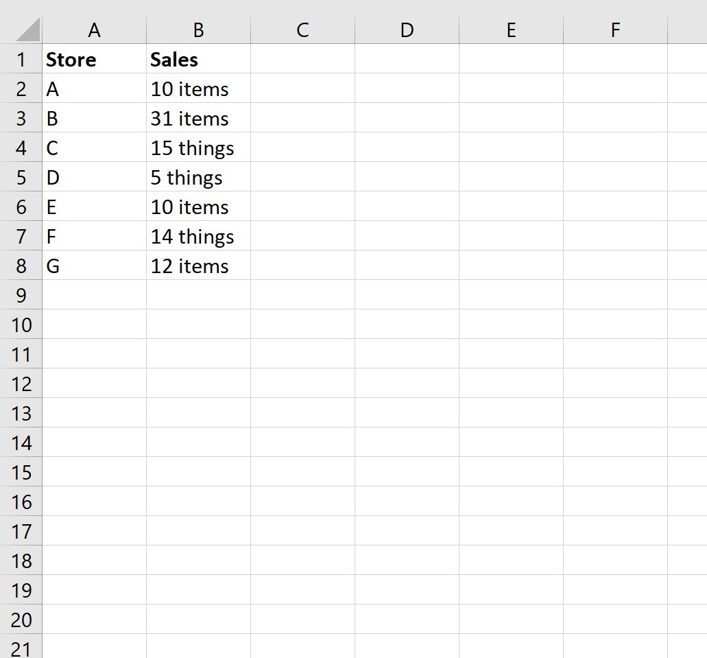 Excel: cómo sumar celdas con texto y números