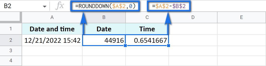 Calcular el tiempo en Google Sheets