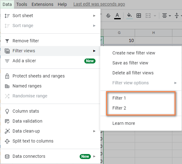 Filtre por condición en Google Sheets y trabaje con vistas de filtro Filtre por condición en Google Sheets y trabaje con vistas de filtro