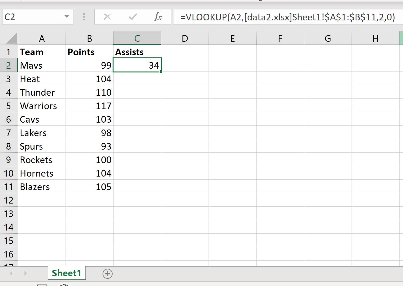 Excel: cómo utilizar BUSCARV desde otro libro de trabajo