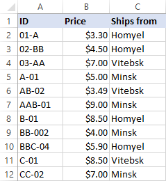 buscar y reemplazar, filtrar, usar en fórmulas con texto y números