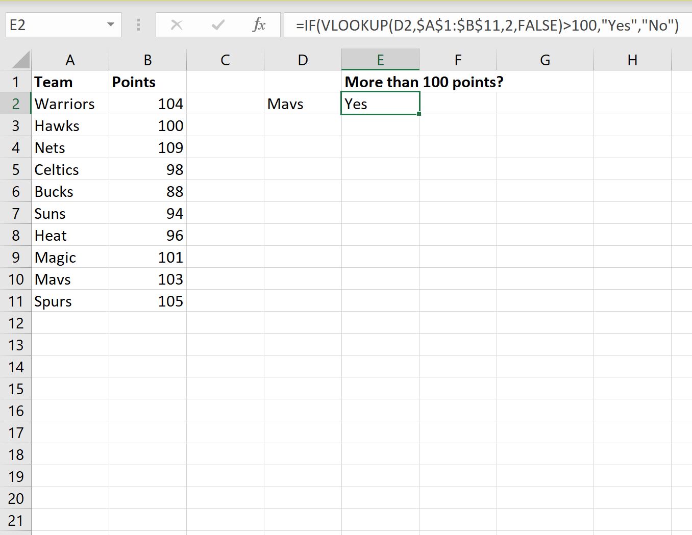 Excel: cómo utilizar la función anidada IF y BUSCARV