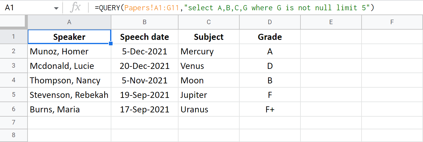 Cómo utilizar la función QUERY de Google Sheets: cláusulas estándar y una herramienta alternativa