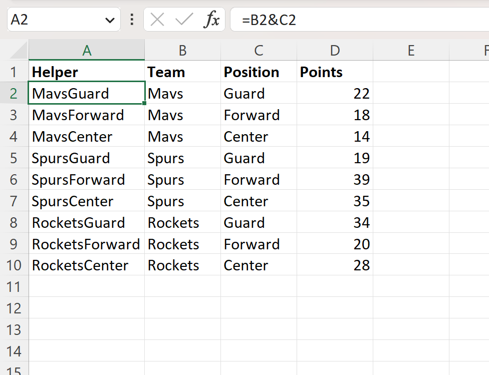 Excel: BUSCARV de varias columnas con un solo retorno Excel: BUSCARV de varias columnas con un solo retorno