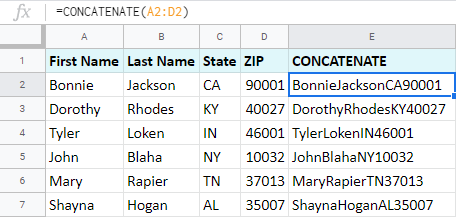 Cómo fusionar celdas en Google Sheets