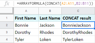 Cómo fusionar celdas en Google Sheets