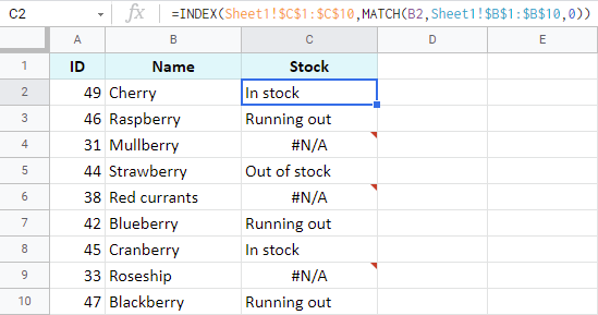 Fusiona 2 hojas de Google y actualiza datos según registros comunes