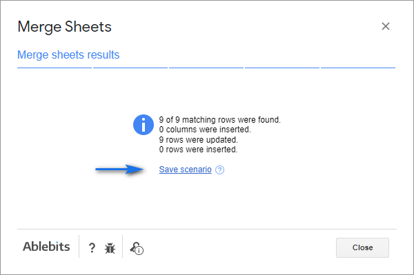 Fusiona 2 hojas de Google y actualiza datos según registros comunes