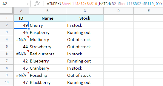Fusiona 2 hojas de Google y actualiza datos según registros comunes