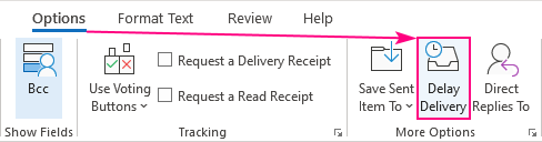 Cómo programar el envío de correo electrónico y retrasar la entrega en Outlook