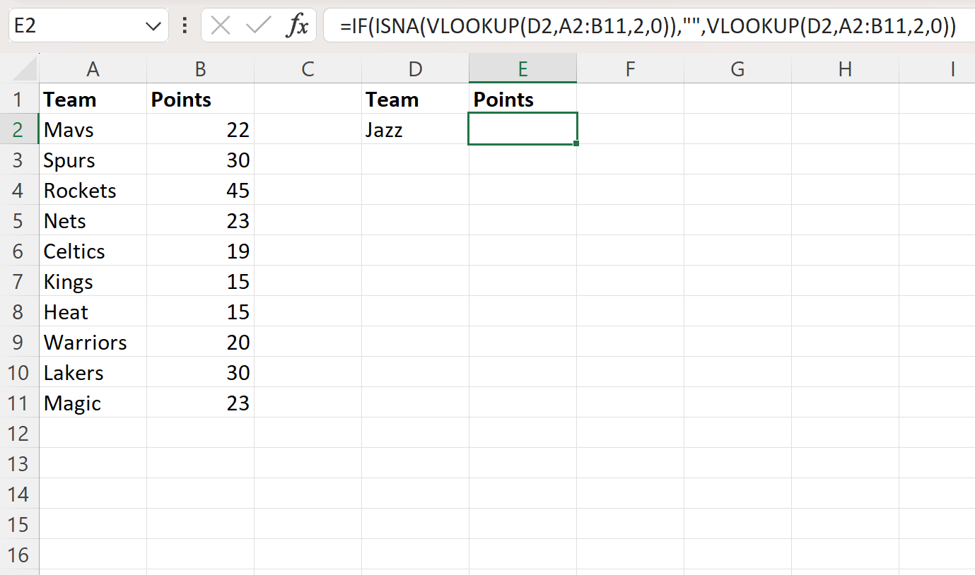 Excel: utilice BUSCARV para devolver el espacio en blanco en lugar de #N/A Excel: utilice BUSCARV para devolver el espacio en blanco en lugar de #N/A