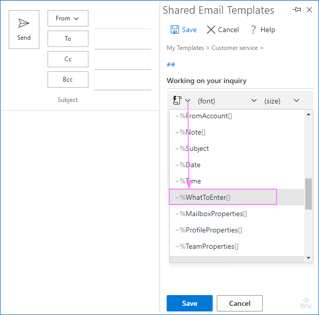 Agregar una lista desplegable a la plantilla de correo electrónico de Outlook Agregar una lista desplegable a la plantilla de correo electrónico de Outlook