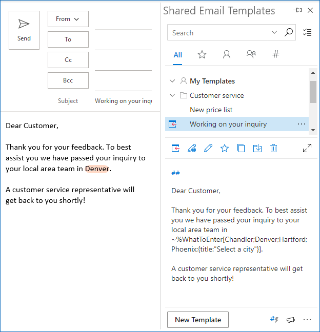 Agregar una lista desplegable a la plantilla de correo electrónico de Outlook Agregar una lista desplegable a la plantilla de correo electrónico de Outlook