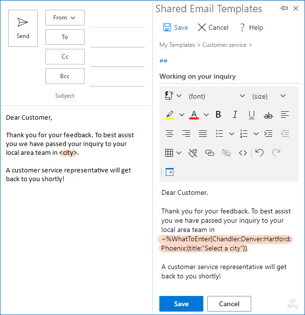Agregar una lista desplegable a la plantilla de correo electrónico de Outlook Agregar una lista desplegable a la plantilla de correo electrónico de Outlook