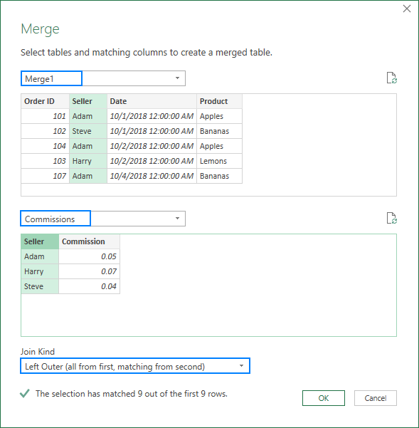 Unir dos o más tablas en Excel con Power Query