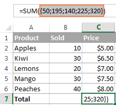 Fórmulas y funciones de matriz en Excel Fórmulas y funciones de matriz en Excel