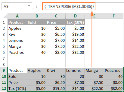 Fórmulas y funciones de matriz en Excel Fórmulas y funciones de matriz en Excel