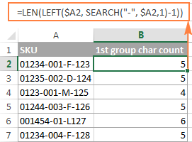 Función LEN de Excel: contar caracteres en la celda Función LEN de Excel: contar caracteres en la celda