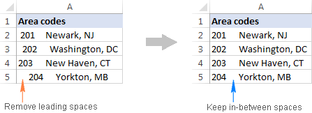Función TRIM de Excel: forma rápida de eliminar espacios adicionales Función TRIM de Excel: forma rápida de eliminar espacios adicionales