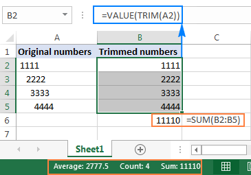 Función TRIM de Excel: forma rápida de eliminar espacios adicionales Función TRIM de Excel: forma rápida de eliminar espacios adicionales