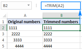 Función TRIM de Excel: forma rápida de eliminar espacios adicionales Función TRIM de Excel: forma rápida de eliminar espacios adicionales