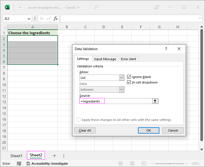 Cómo crear una lista desplegable en Excel: dinámica, editable y con capacidad de búsqueda