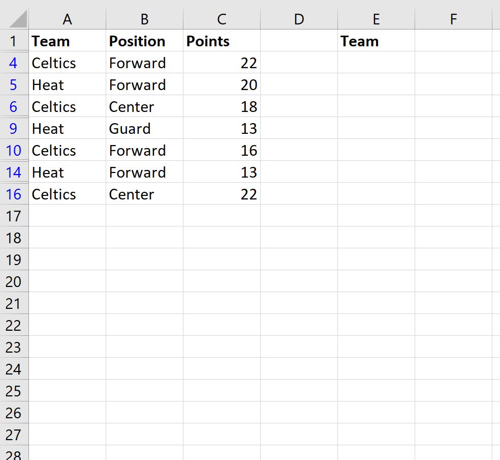 Excel: cómo filtrar una columna por múltiples valores Excel: cómo filtrar una columna por múltiples valores