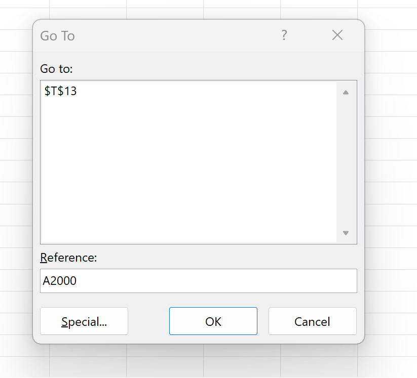 Cómo ir a una fila específica en Excel (2 métodos) Cómo ir a una fila específica en Excel (2 métodos)
