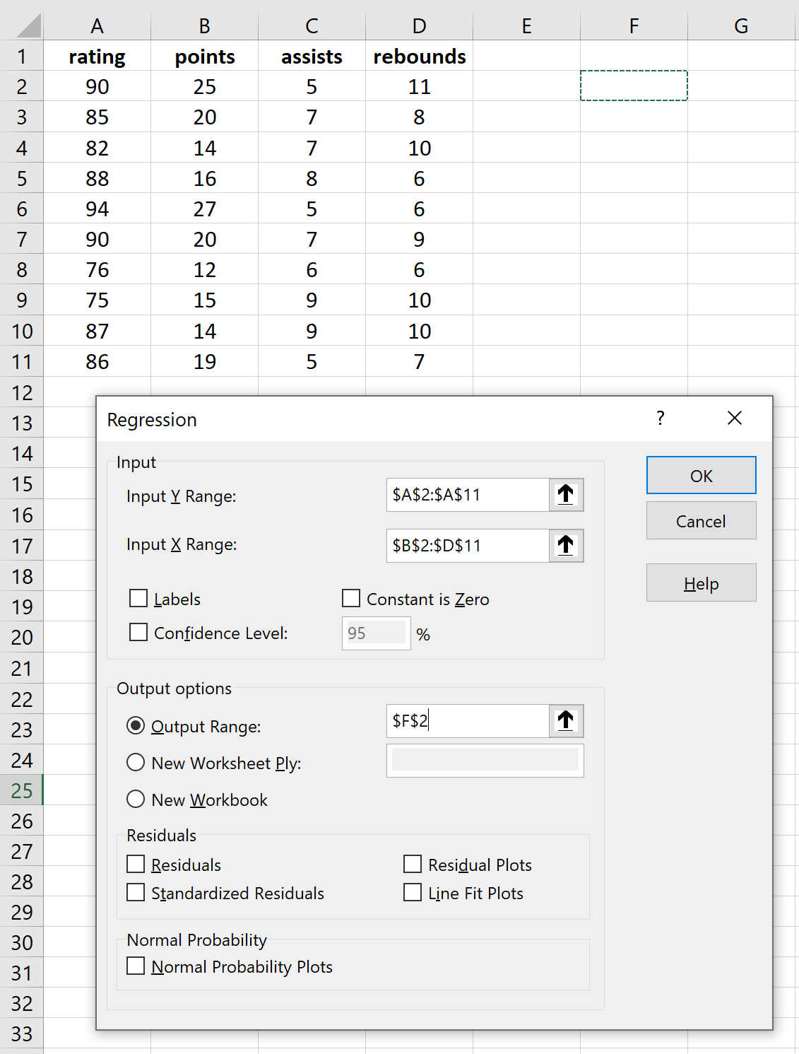 Cómo calcular VIF en Excel Cómo calcular VIF en Excel