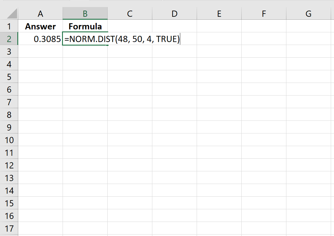 Cómo calcular probabilidades CDF normales en Excel