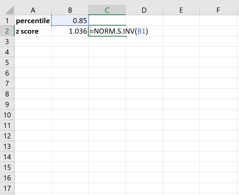 Cómo convertir entre puntuaciones Z y percentiles en Excel Cómo convertir entre puntuaciones Z y percentiles en Excel