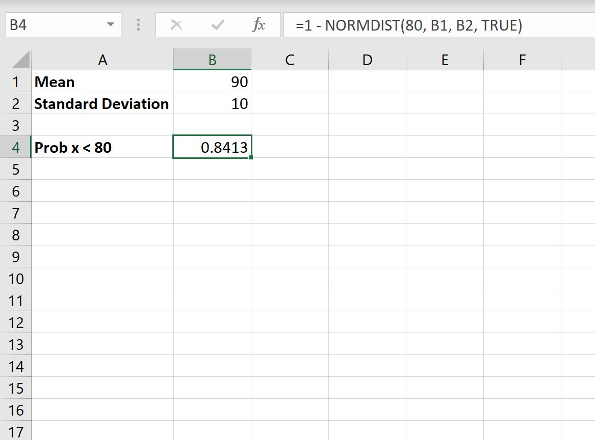 Cómo calcular probabilidades de distribución normal en Excel