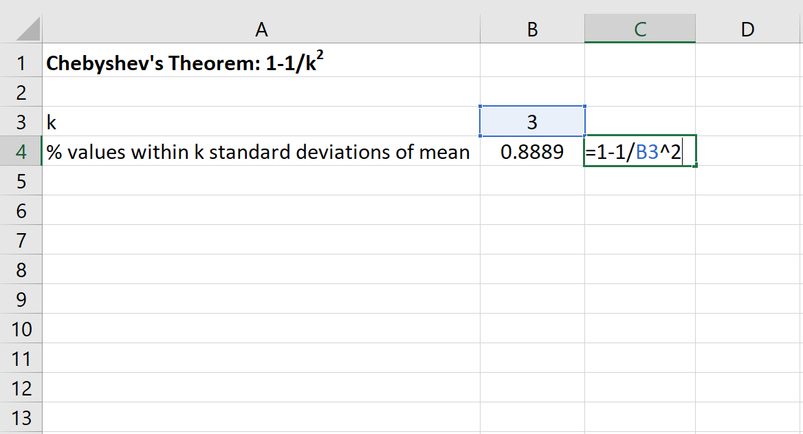Cómo aplicar el teorema de Chebyshev en Excel Cómo aplicar el teorema de Chebyshev en Excel