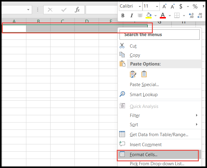 Cómo centrar la selección en Excel