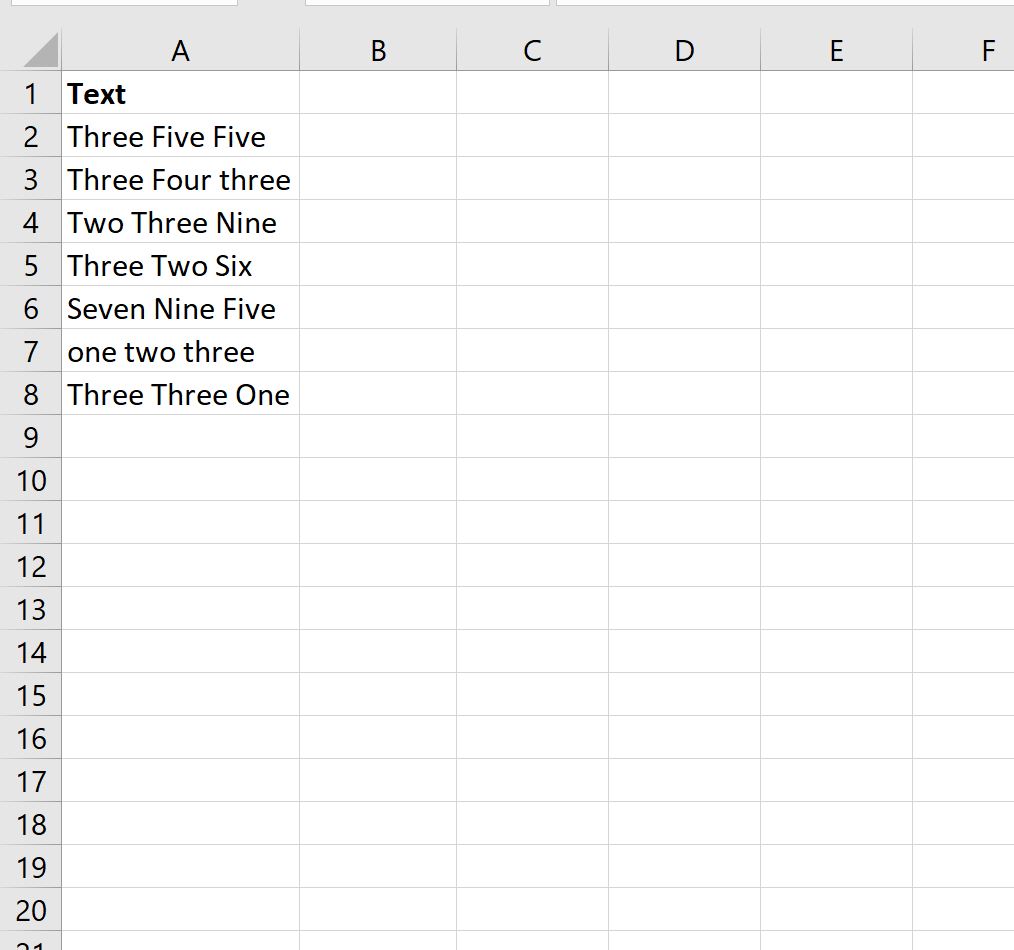 Cómo contar palabras específicas en Excel (con ejemplos)