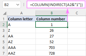 Cómo convertir letras de columnas a números en Excel Cómo convertir letras de columnas a números en Excel