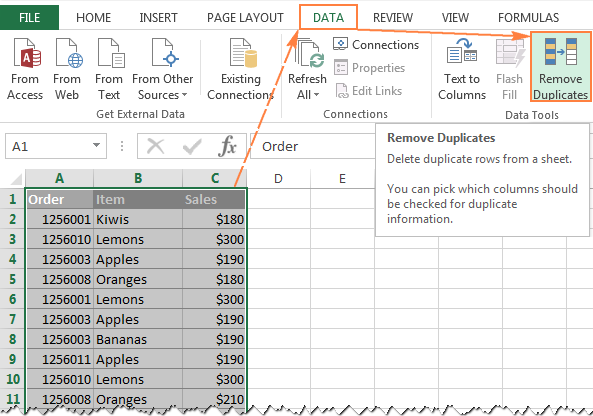 Cómo eliminar duplicados en Excel