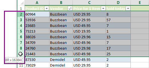 Cómo eliminar filas en Excel usando atajos o macro VBA