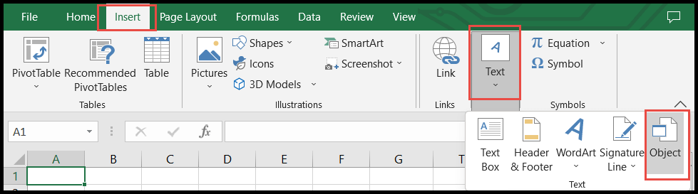 Cómo incrustar un archivo en Excel