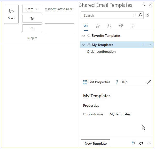 Cree plantillas de correo electrónico de Outlook que se puedan completar a partir de conjuntos de datos