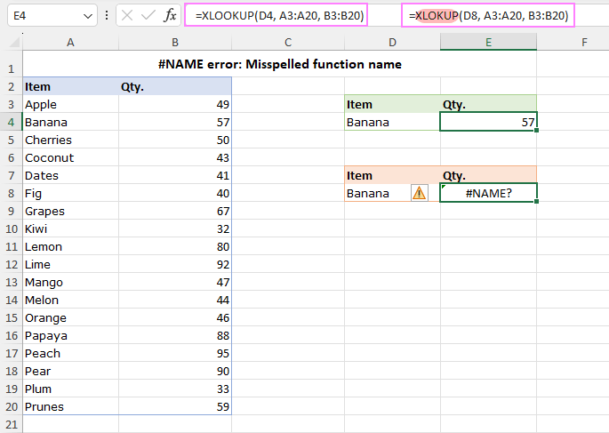 Error #NOMBRE en Excel: motivos y soluciones