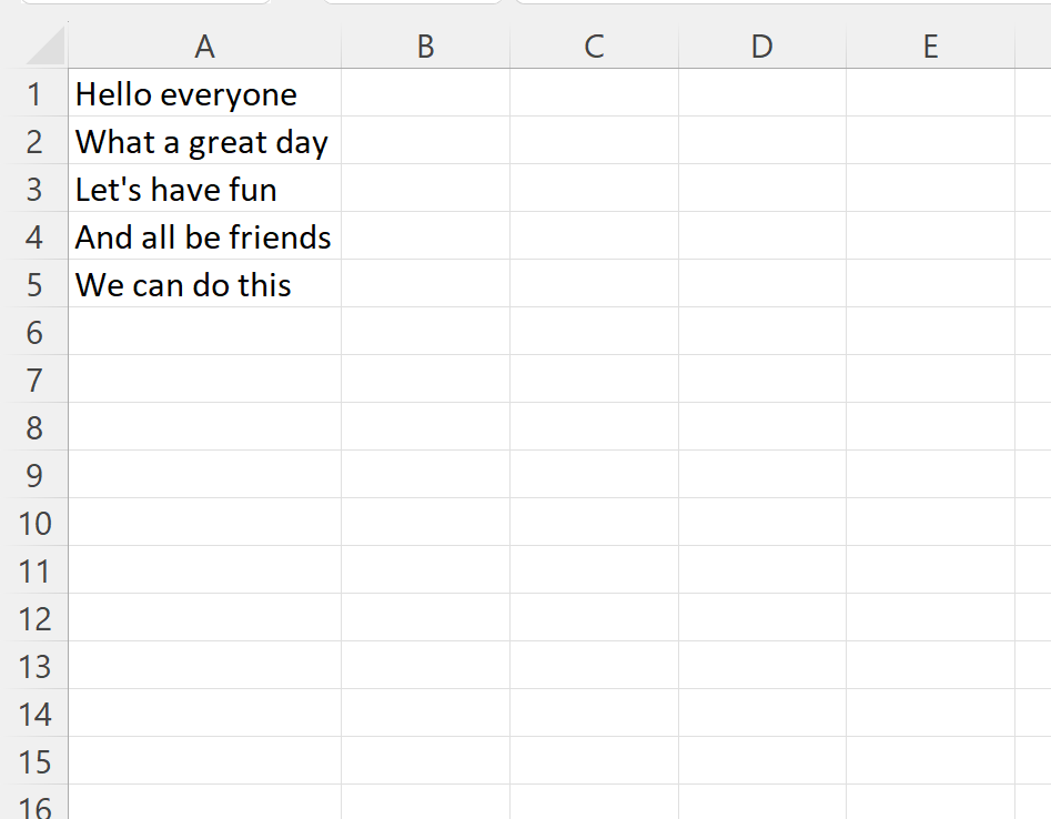 Excel: Cómo utilizar la función TEXTJOIN con salto de línea